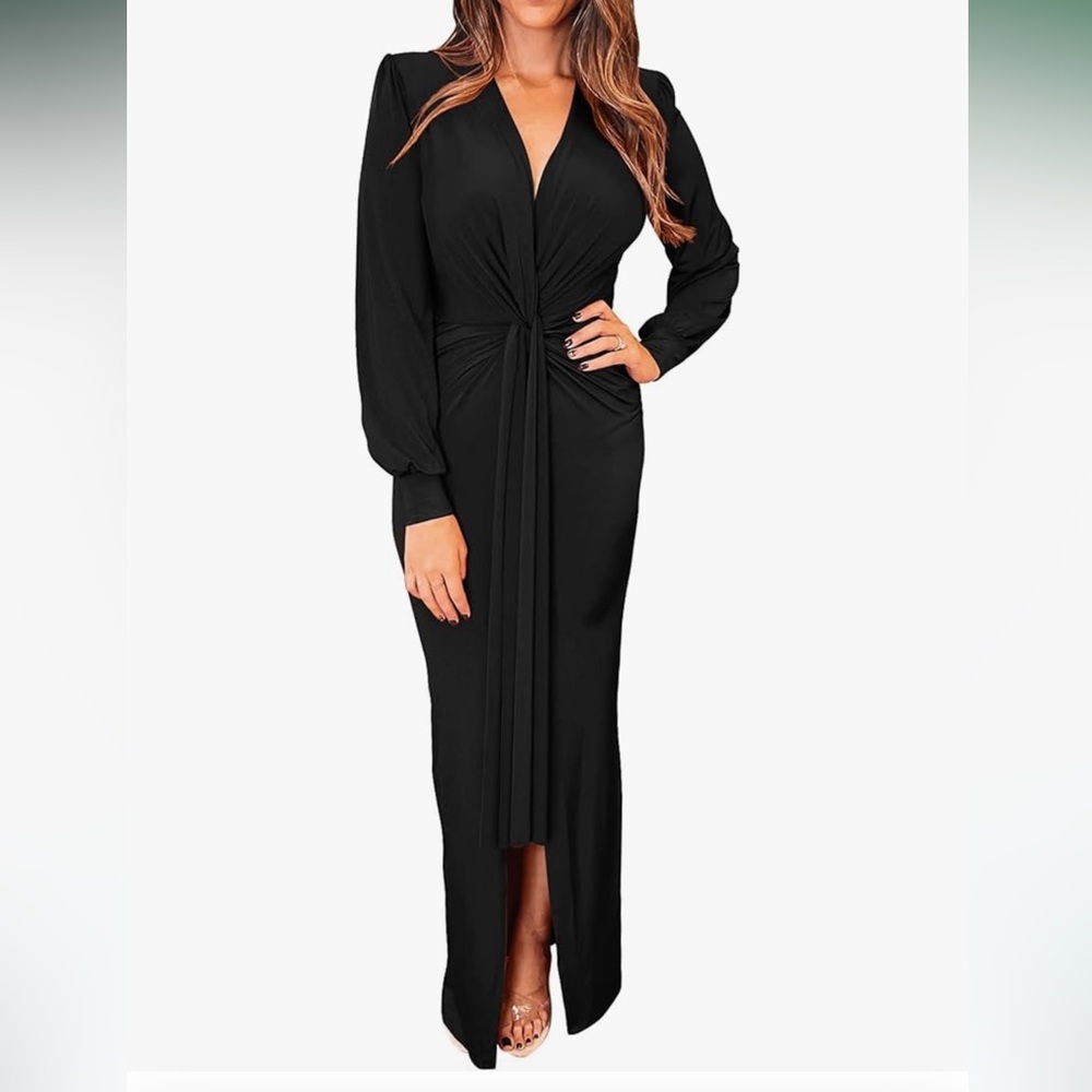 NWT Prettygarden Black Stretch Maxi Dress - Size M